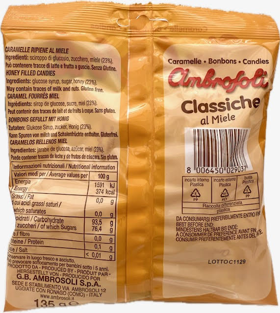 Ambrosoli Busta Caramelle Al Miele 130 g