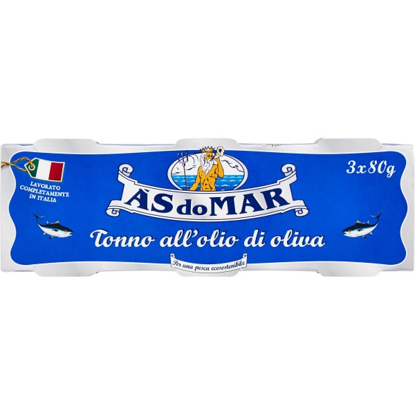 As do Mar Tonno in Olio di Oliva Vaso in Vetro 2 x 80 g