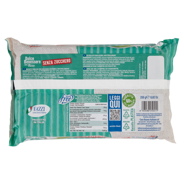 Fazzi Frollini Riso Senza Zucchero 250 g