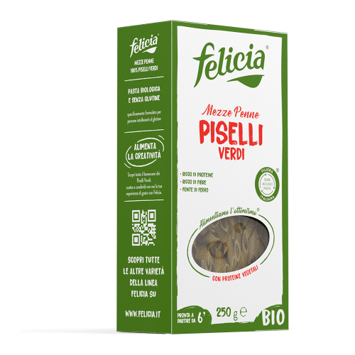 Felicia Mezze Penne Piselli Verdi Bio 250 g