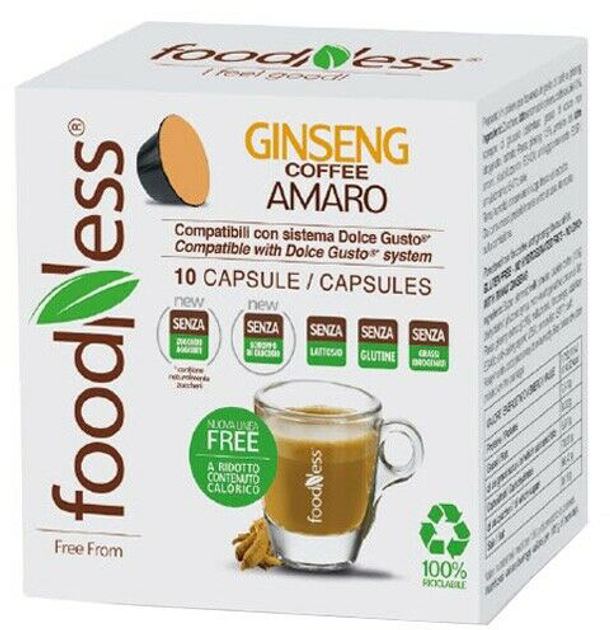 Foodness Dolce Gusto Ginseng Senza Zucchero x 10 Capsule