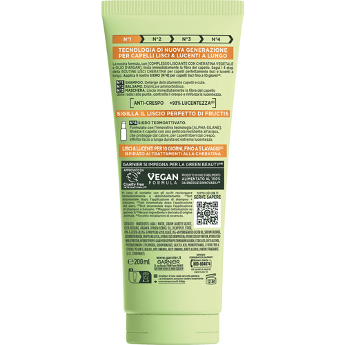 Fructis Shampoo Lisci Keratin 200 ml