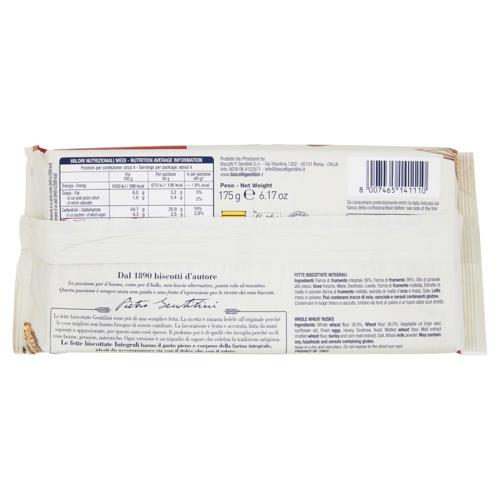 Gentilini Fette Biscottate Integrali 175 g