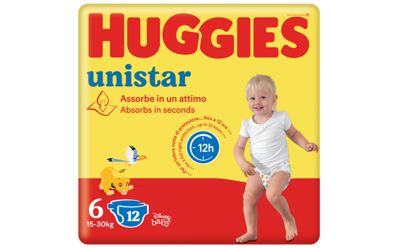 Huggies Uni Pannolini XL x12 15/30 kg N. 6