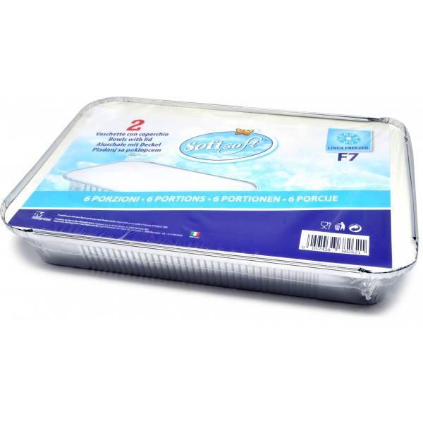 Ideal Vaschetta con Coperchio 6 Porzioni x 6 pz