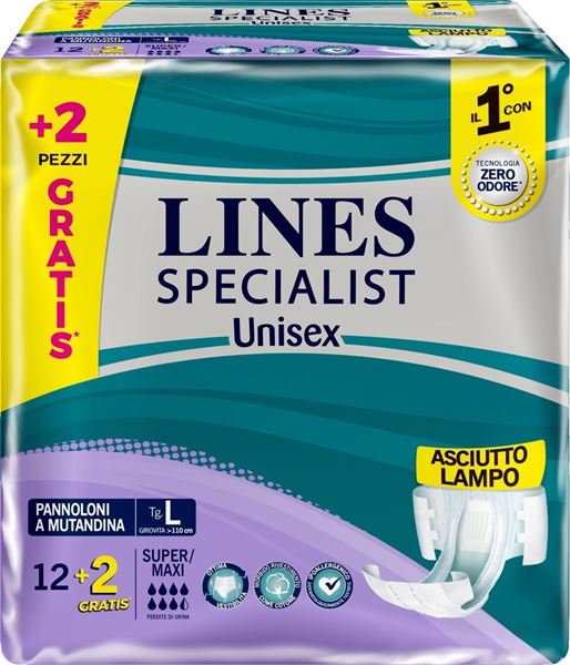 Lines Specialist Pannolino Mutanda Taglia L 12+2