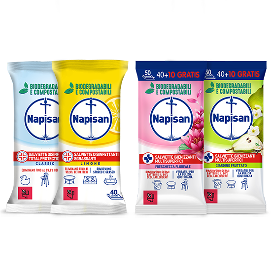 Napisan Salviette Disinfettanti Superfici x 40