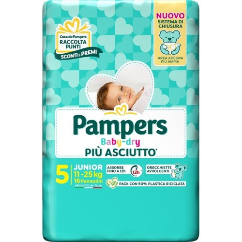 Pampers Baby Dry Junior 16 Pezzi Taglia 5
