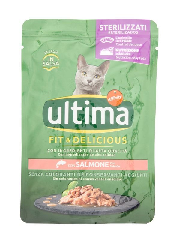 Ultima Cibo per Gatto Fit & Delicious Sterilised Salmone 85 g